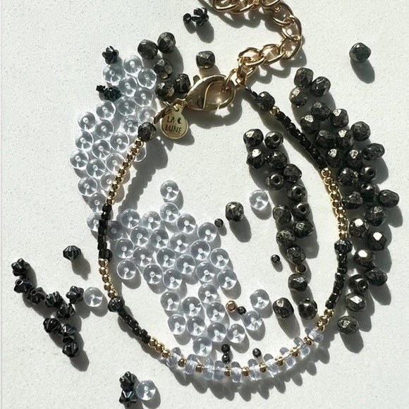 Set of 2 Snow Moon Upcycled La Lune Bracelets - Picture 2 of 6